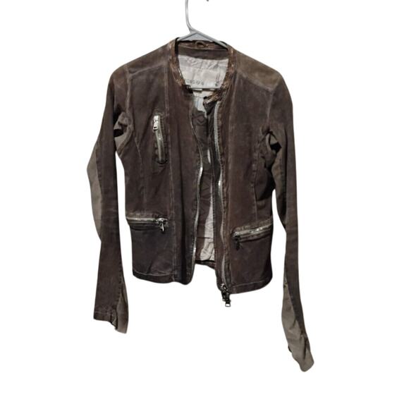 $1700 Giorgio Brato Leather Jacket - Handmade in Italy - Size 44 - Unisex